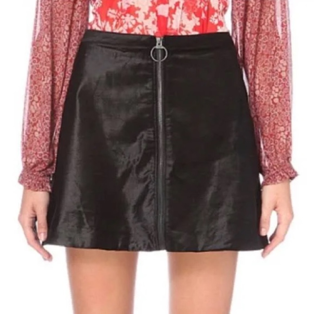 Free People Black Velvet Skirt - Size 12
